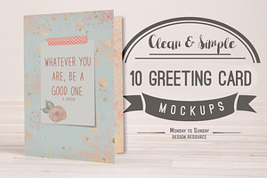 10 A7 (5x7) Greeting Card Mockups