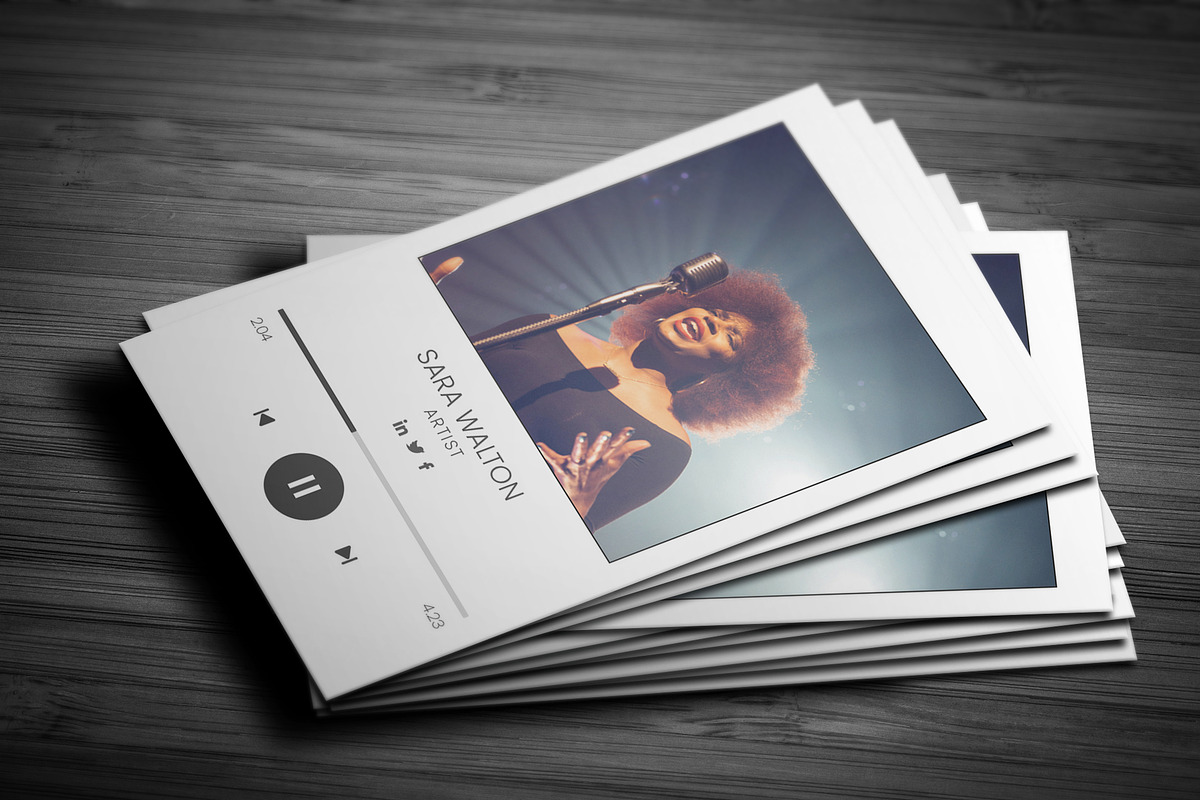 Singer or Music Artist Business Card, a Business Card Template by Saman Osama (Photo 4 of 4)