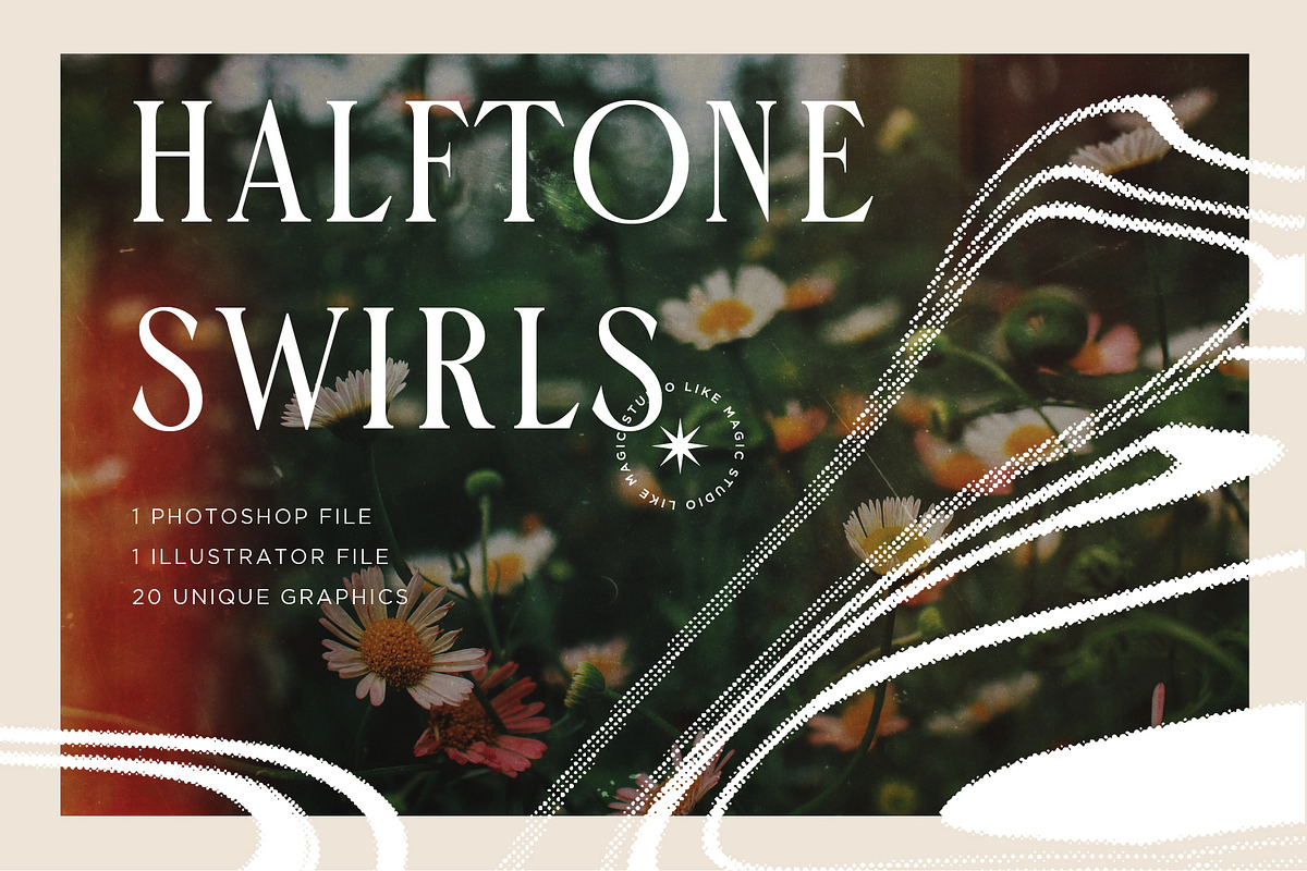 Halftone Swirls, a Texture Graphic by Like Magic Studio (Photo 1 of 8)