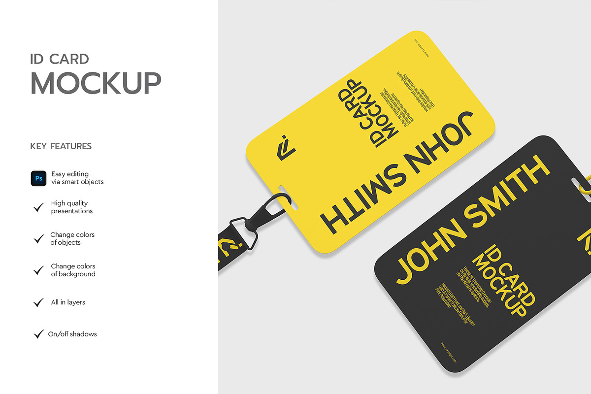ID Card Mockup Set PSD, a Product Mockup by graphypix (Photo 2 of 4)