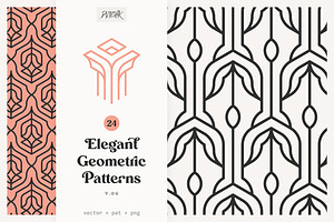 Elegant Geometric Patterns | V 06, a Pattern Graphic by dvtchk