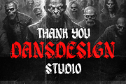 Zombie Demon Metal Horror Display, a Blackletter Font by dansdesign (Thumbnail 8 of 8)