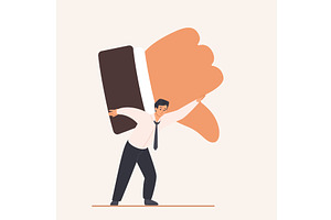 Bad company reputation negative, a Person Illustration by Lemberg Vector