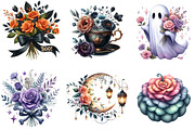 Halloween Flowers Clipart, an Illustration by DreamArtGraphic (Thumbnail 3 of 5)