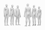 Male and Female Low Poly Base Mesh, a Characters & Person 3D Model by VK Studio (Thumbnail 4 of 4)