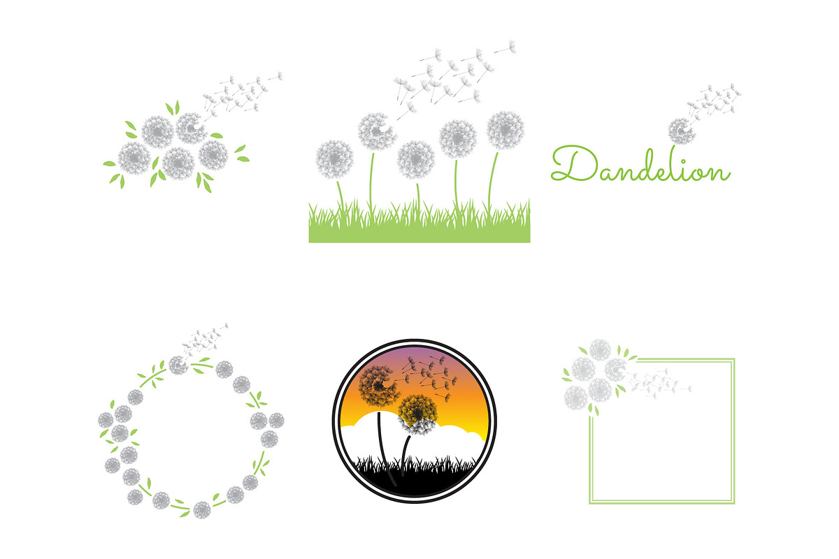11 floral elements, dandelion frame, an Illustration by Bloom21Art (Photo 2 of 5)