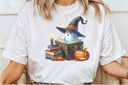 Halloween Ghost Read Book Clipart, a Seasonal Illustration by Rose Art (Thumbnail 3 of 5)