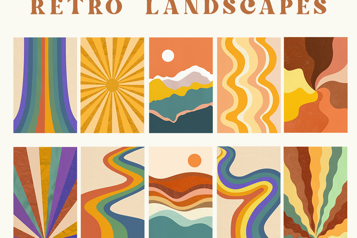 Retro Bundle 4 in 1, a Texture Graphic by NassyArt (Photo 9 of 24)