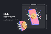 Digital Currency 3D Icon Set, a 3D by Flat Icons (Thumbnail 5 of 8)