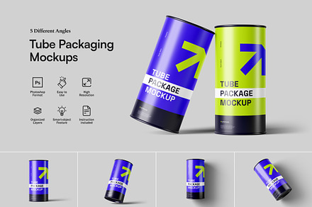 Tube Packaging Mockups