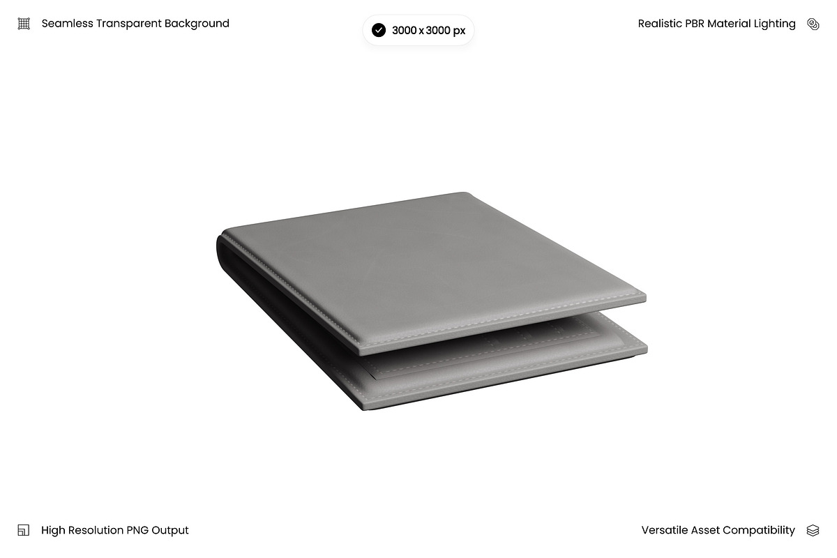 Leather Bifold Wallet Card Holder 3D, an Object 3D Model by Wencory (Photo 2 of 2)