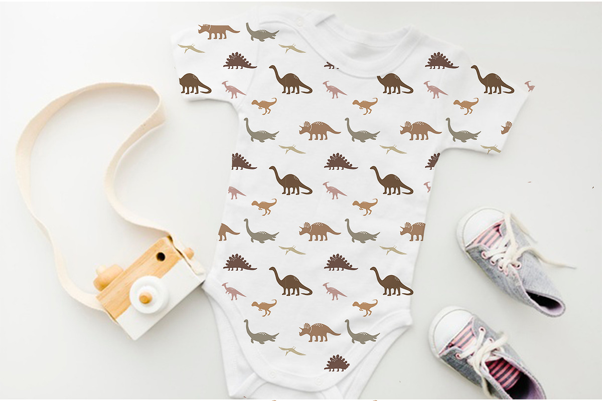 Boho dinosaurs pattern, a Pattern Graphic by SleptArt (Photo 10 of 10)