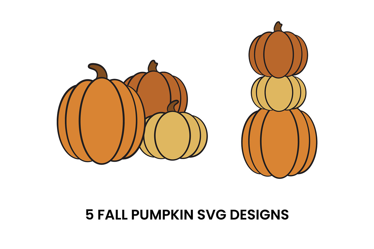 Simple Clean Fall Pumpkin SVGs, a Graphic by PinkHouseCollection (Photo 1 of 3)