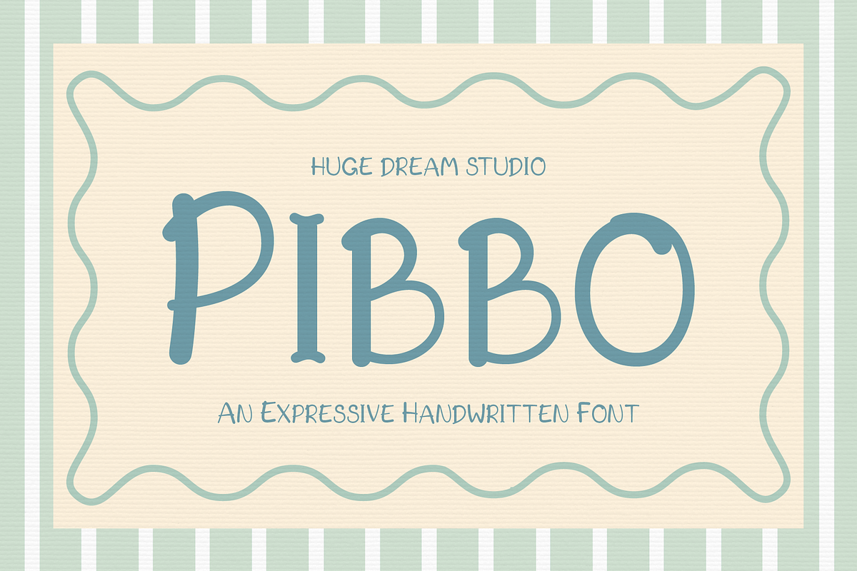 Pibbo – Handwritten Font, a Handwritten Font by Huge Dream Studio (Photo 1 of 7)