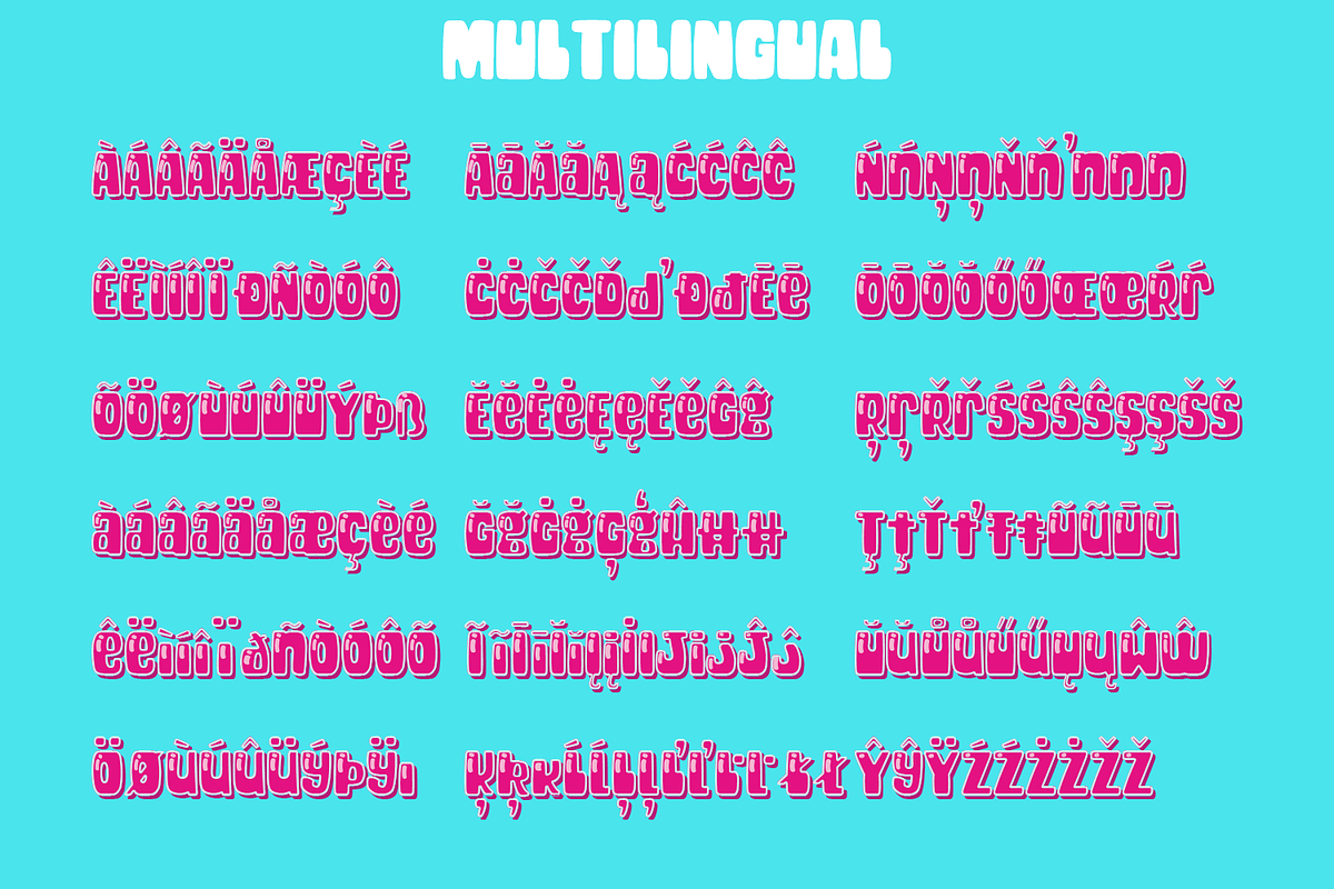 Cheeky Bite Chunky Layered Font, a Font by Amber Nest Design (Photo 10 of 10)