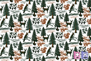 Woodland Mountain Wildlife Pattern, a Pattern Graphic by MISS CHATZ (Thumbnail 2 of 3)