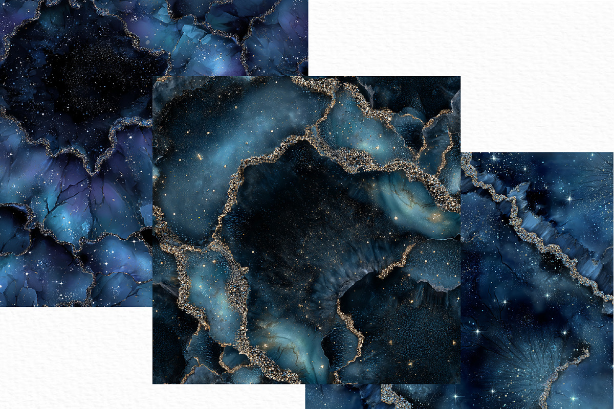Blue ink digital paper, an Illustration by Craft Nest (Photo 2 of 6)