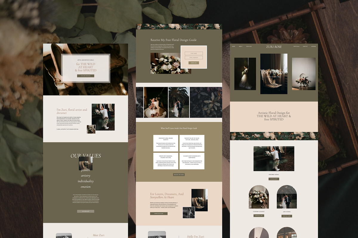 Showit Website Template | Zuri Rose preview 5