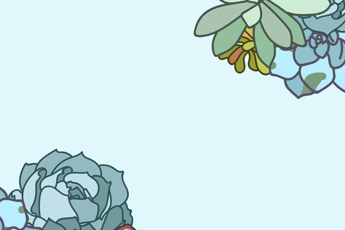 Succulent vector pattern & invite, a Pattern Graphic by OctoPaper (Photo 5 of 5)