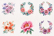 Watercolor Vivid Floral Collection, an Illustration by CreationArt (Thumbnail 7 of 10)