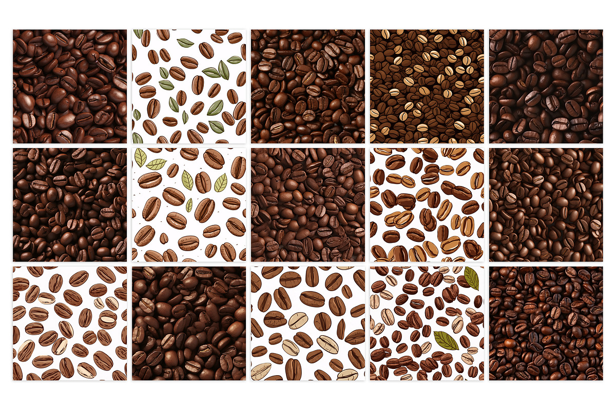 Coffee Beans Seamless Pattern, a Pattern Graphic by Forhadx5 (Photo 3 of 6)