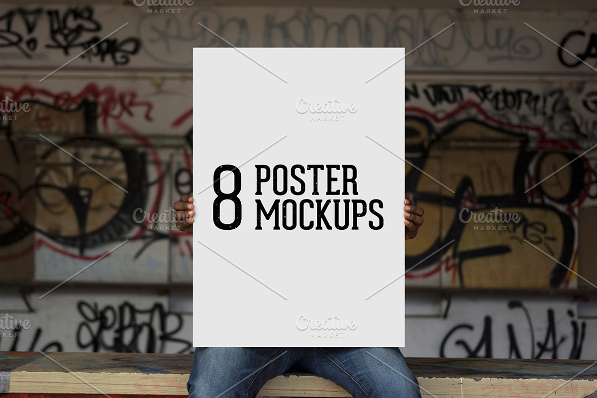 8 Poster Mockups, a Product Mockup by Gabor Monori (Photo 4 of 8)