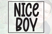 Nice Boy | Script Font, a Script Font by Scratchones (Thumbnail 1 of 8)