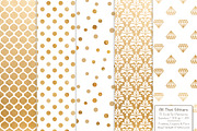 Gold Foil Digital Papers in White, a Pattern Graphic by Amanda Ilkov (Thumbnail 3 of 4)