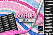 Procreate Rope stitch brushes, a Brush Add-On by Revabrush (Thumbnail 1 of 6)