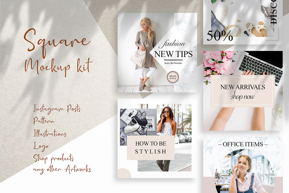 Simple Square Mockup Kit, a Product Mockup by ItemBridge (Photo 1 of 10)