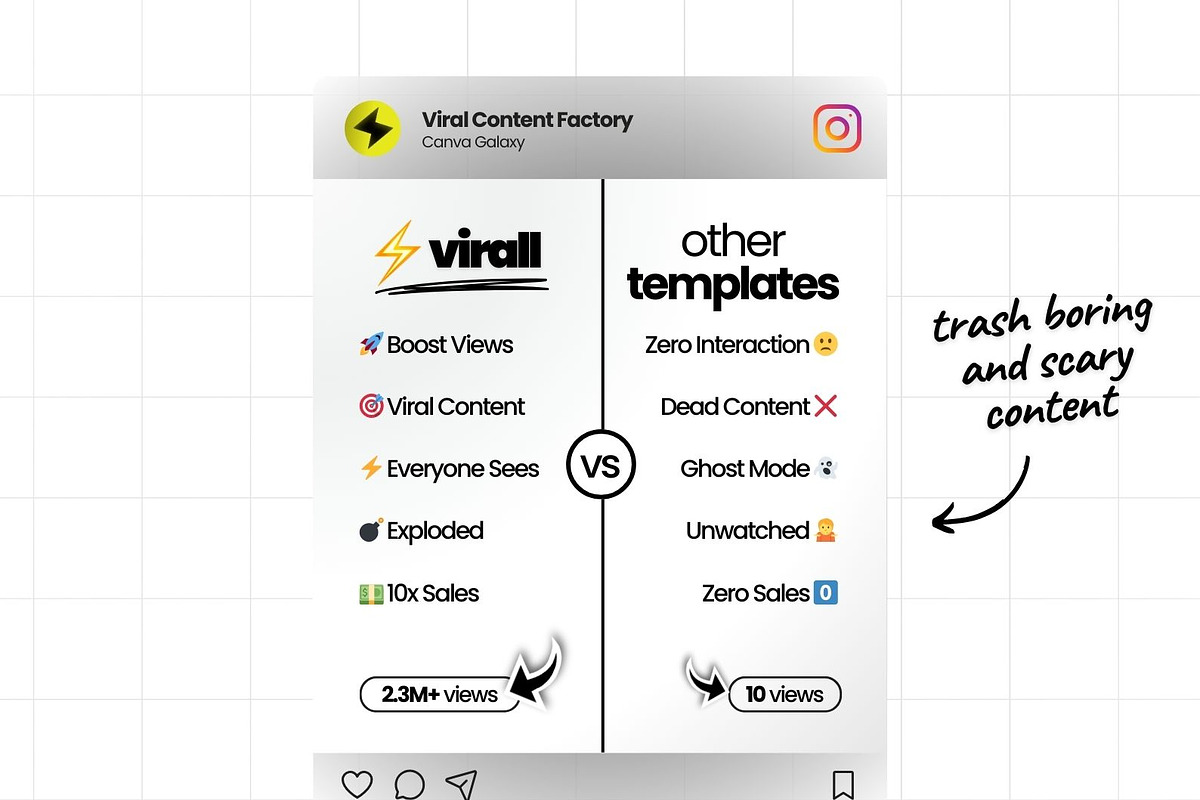 Content Vault Canva Templates For IG, a Social Media Template by Virall (Photo 6 of 10)