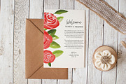 Rose Wedding Letter & Timeline Card, a Stationery Template by Beyond Muse (Thumbnail 4 of 4)