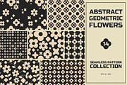 Seamless Geometric Floral Patterns, a Pattern Graphic by Kokoshka (Thumbnail 1 of 4)