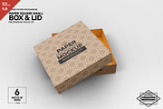 Small Square Paper Box&Lid Mockup, a Cups & Container Mockup by INCDesign (Thumbnail 1 of 10)