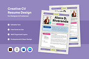 Creative Resume for Bold Designers, a Resume Template by twinstd (Thumbnail 1 of 2)
