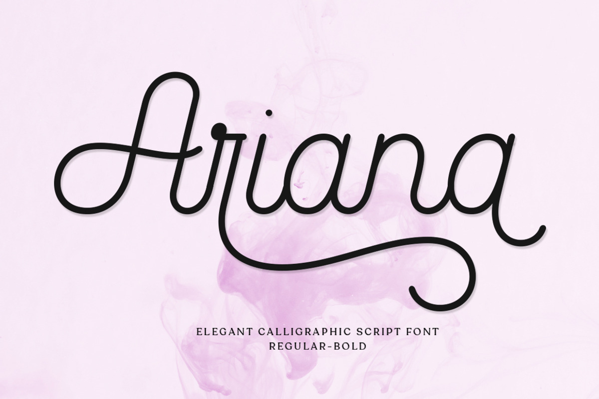 Ariana Script, a Script Font by Zane Studio (Photo 1 of 7)