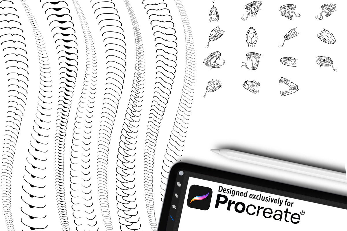 Ultimate Snake Kit Procreate Brushes, a Brush Add-On by InkRef (Photo 5 of 5)