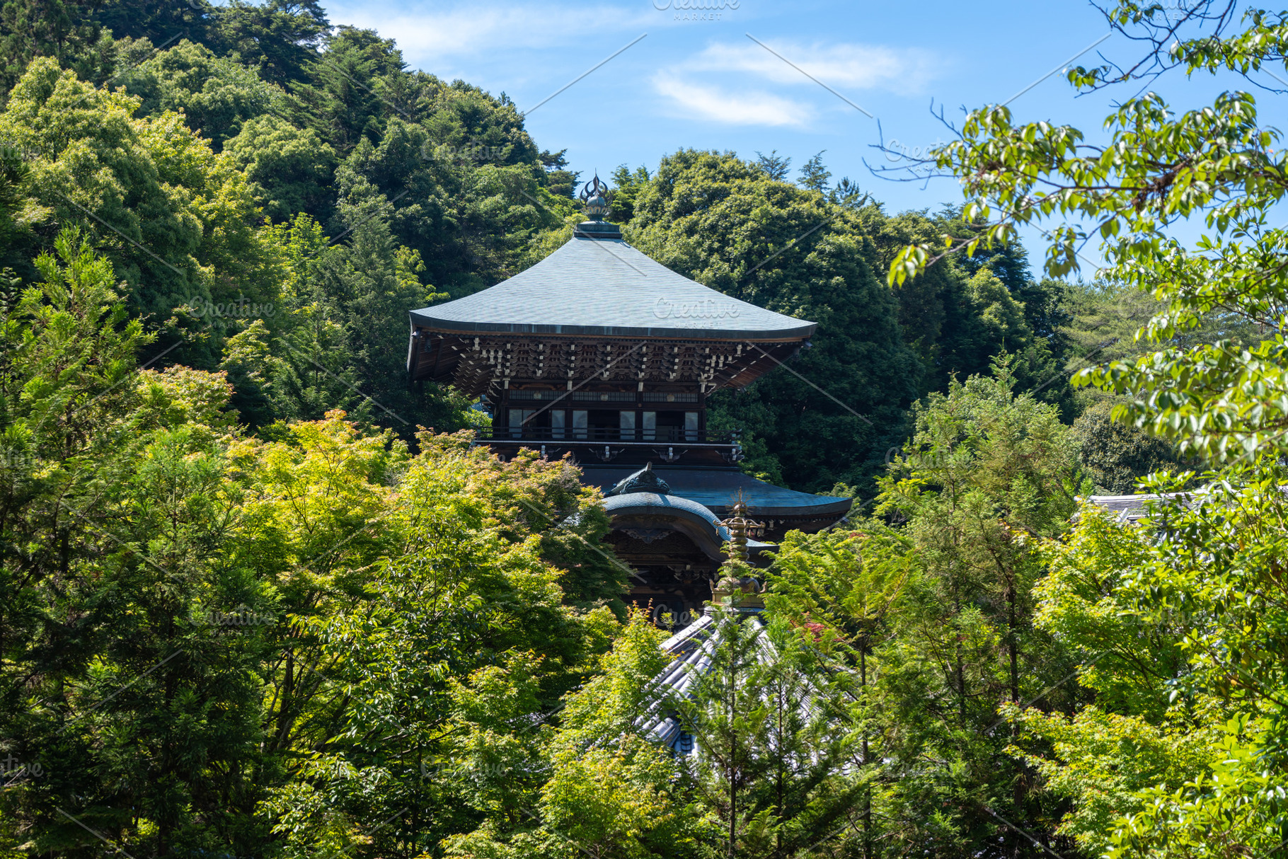 Daisho-in Temple nestled in forest on Miyajima Island, Japan, an Architecture Photo by GoodGoods