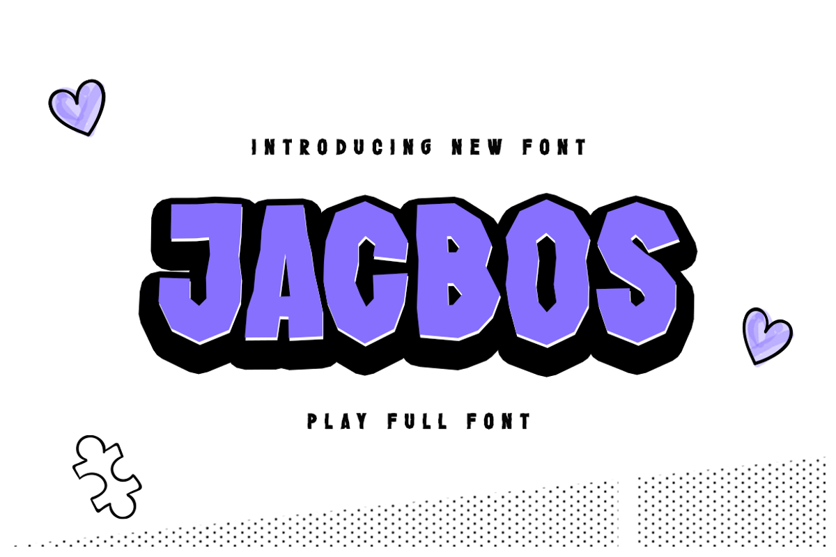 Jacbos, a Sans Serif Font by twinstd (Photo 1 of 11)