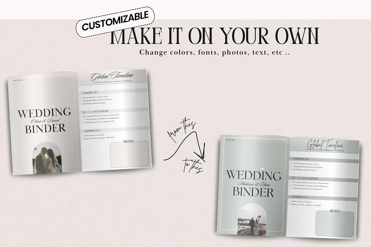 The Ultimate Wedding Day Binder, a Brochure Template by PixelBloomClub (Photo 8 of 8)
