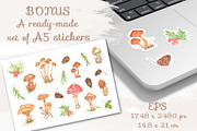 Forest watercolor mushrooms clipart, a Seasonal Illustration by Irina Avdeeva (Thumbnail 11 of 12)