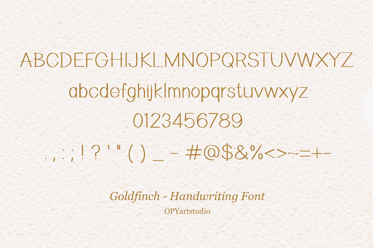Goldfinch - Handwriting Clean Font, a Font by OPY ArtStudio (Photo 5 of 5)