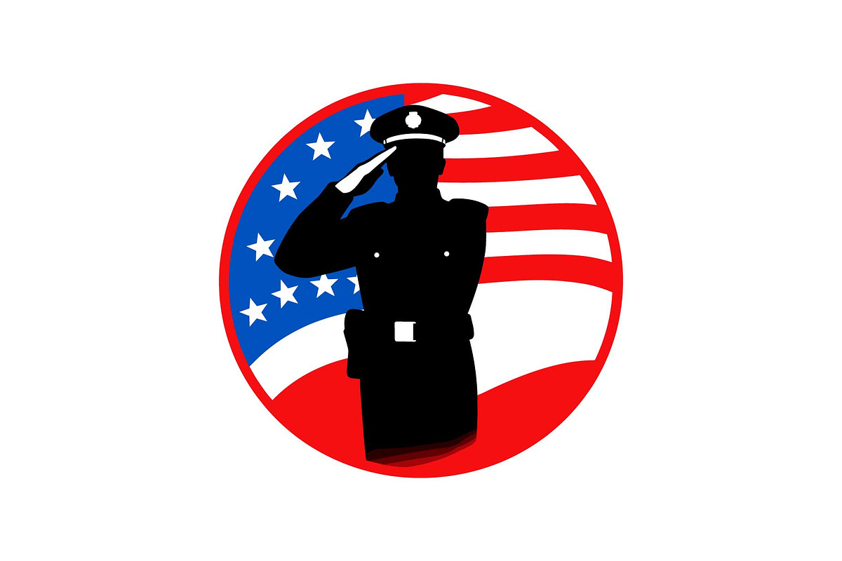 USA Officer Salute Icons Set, an Object Graphic by yasushie (Photo 3 of 16)
