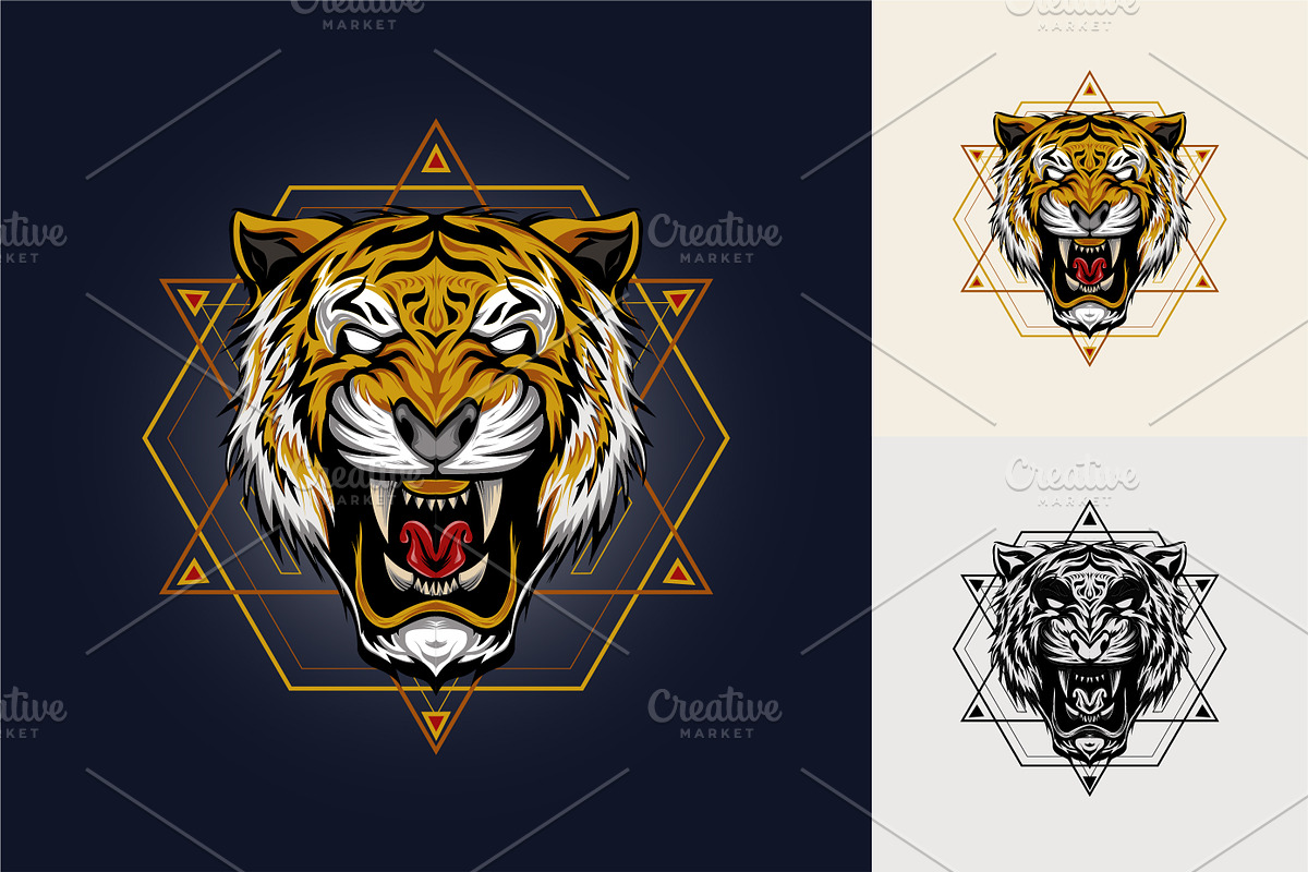 Ferocious tiger, a Branding & Logo Template by agora