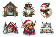 Christmas Farm Sublimation Clipart, an Illustration by CreationArt (Thumbnail 5 of 5)