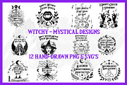 Witch Bundle 12 Gothic Witch Quotes, an Object Illustration by Willow Paige Farms (Thumbnail 1 of 18)