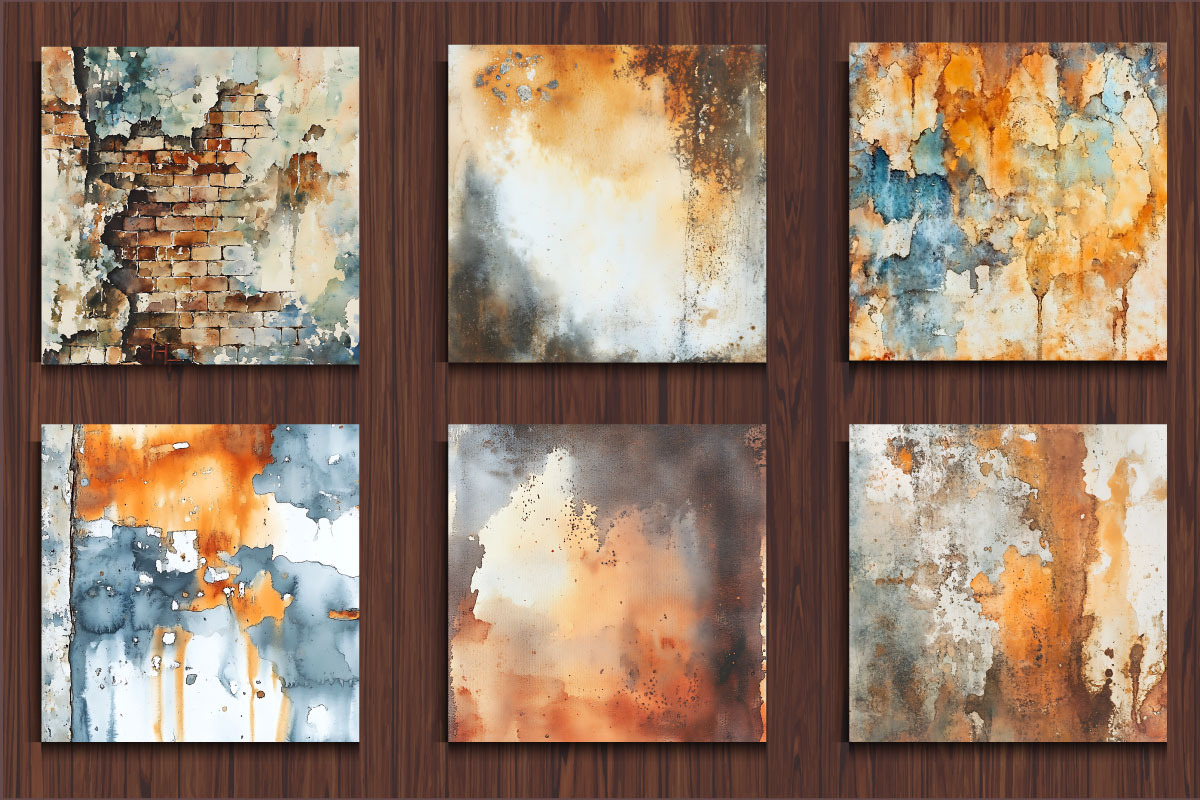 Watercolor Rust and Ruin Backgrounds, a Background Graphic by protabsorkar11 (Photo 2 of 5)