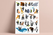 Animal alphabet poster, an Animal Illustration by land art (Thumbnail 1 of 9)