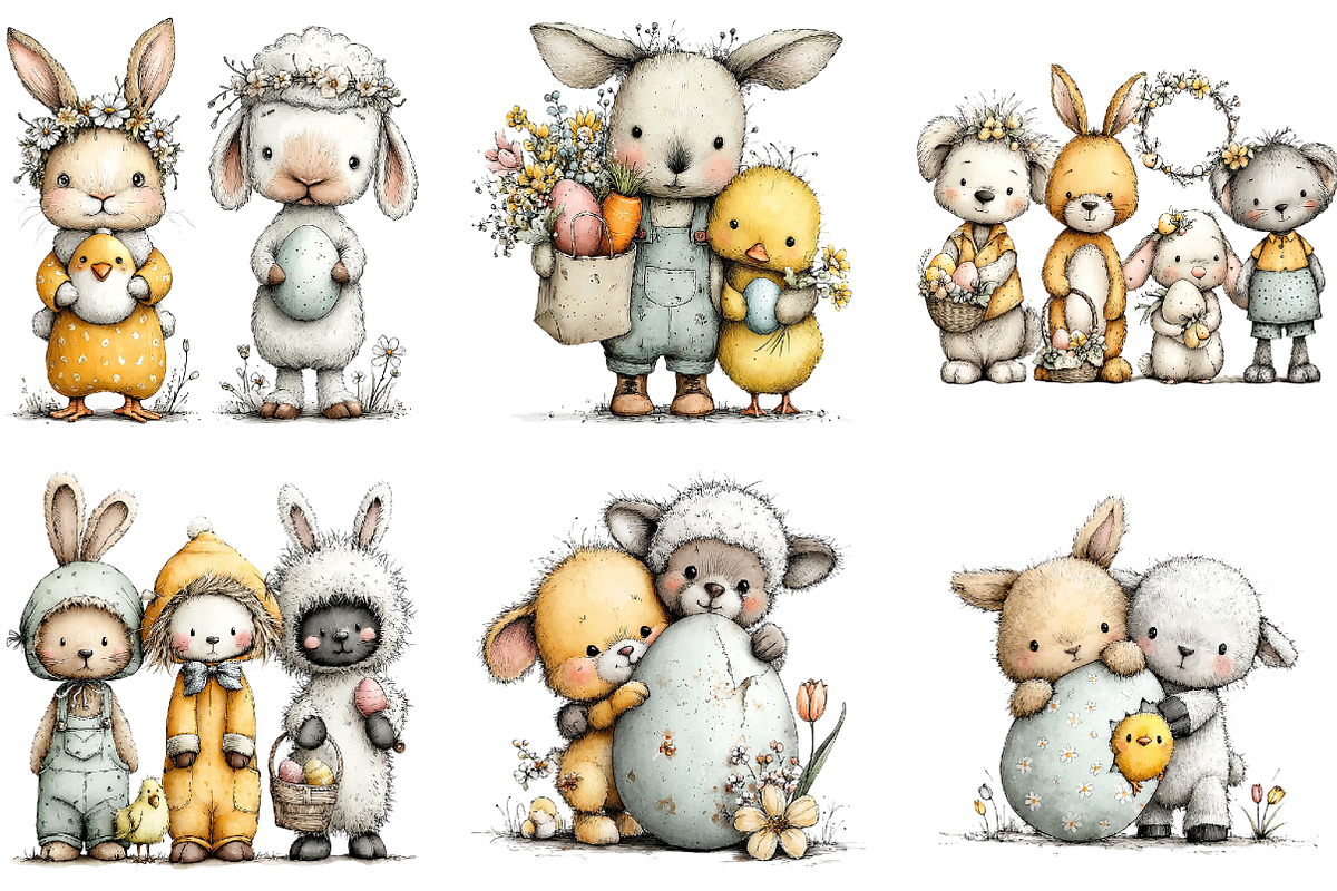 Whimsical Easter Clipart Png Bundle, an Illustration by Sublimation Artist (Photo 6 of 7)