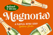 Magnoria – A Playful & Groovy Retro, a Sans Serif Font by Typetemp Studio (Thumbnail 1 of 19)